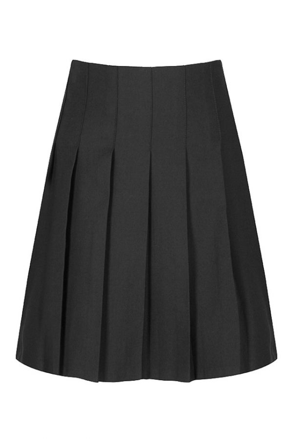 Junior Grey Stitch Down Pleated Skirt